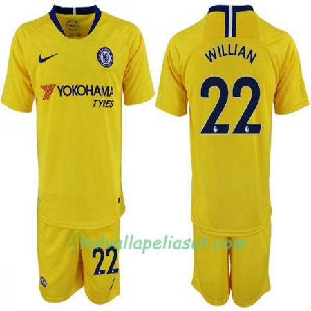 Jalkapallo Pelipaidat Chelsea Willian 22 Lasten Vieraspaita 2018-2019 Lyhythihainen